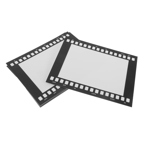 OUNONA 10Pcs Filmstrip Photo Frames Paper Wrapped Vintage Black Picture Frames for Wall Collage