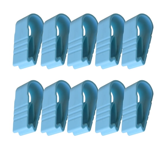OUNONA 10Pcs Blue Fixed Clips for Bed Sheet Hold Quilt Cover Buckle Strong Strap with Plastic Clenching