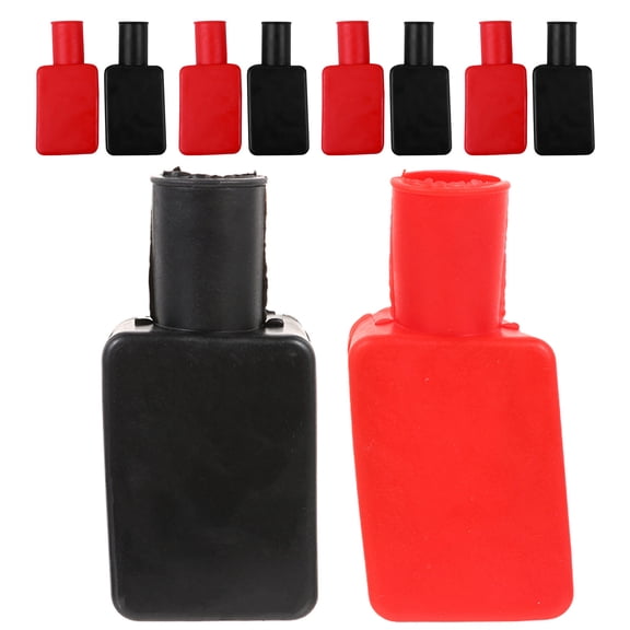 OUNONA 10Pcs Car Battery Terminal Protector Covers Rubber Boots with Weather Resistant Material