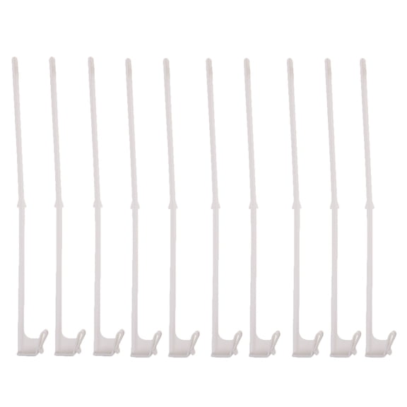 OUNONA 10Pcs Car Window Flagpoles White Plastic Clip on Vehicle Flag Holder for Team Flag