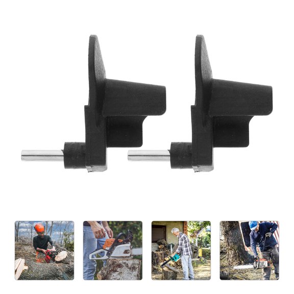 OUNONA 10Pcs Chainsaw Chain Catcher Blocks Black Durable Replacement Part Steel and ABS for Winter Firewood Season