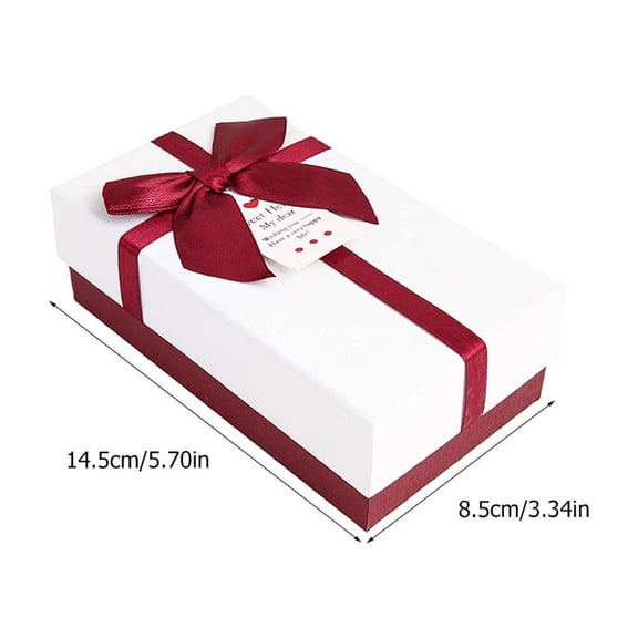 OUNONA Cardboard Present Box Multi Color Creative Bow Design Durable 10Pcs
