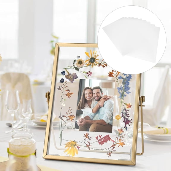 OUNONA 10Pcs Clear PVC Hard Sheets High Transparency Plastic Film for Artwork Display and Craft Use