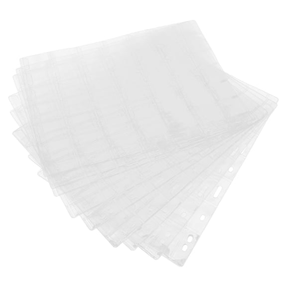 OUNONA 10Pcs Collectible Coin Binder Inserts with Durable Plastic Sleeves for Secure Coin Protection