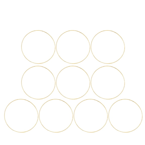 OUNONA 10Pcs Craft Rings Wire Circles for Crafts Golden DIY Adornment Accessories