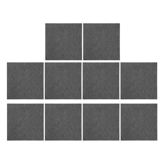 OUNONA 10Pcs Dark Grey Peel and Stick Carpet Squares Fire Retardant Rug for Fireplace