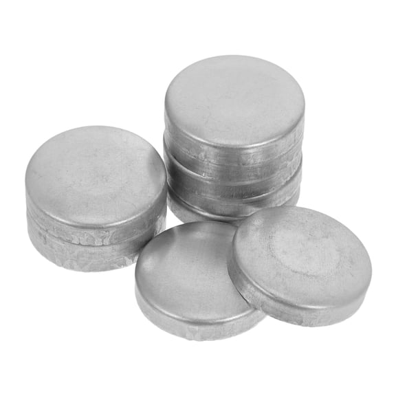 OUNONA 10Pcs Decorative Fence Post Caps Metal Round Tube End Covers for Outdoor Handrail and Deck Railing