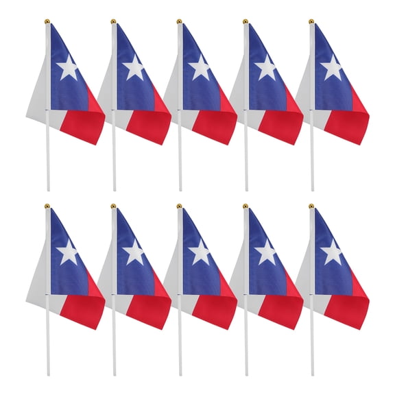 OUNONA 10Pcs Decorative Texas Flags Small State Flags Handheld Flags Car Flags Decorations