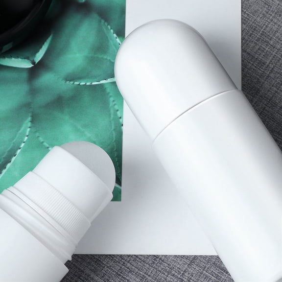 OUNONA 10Pcs Empty Roller Ball Bottle White Leak-Proof Roll on Dispenser for Aromatherapy