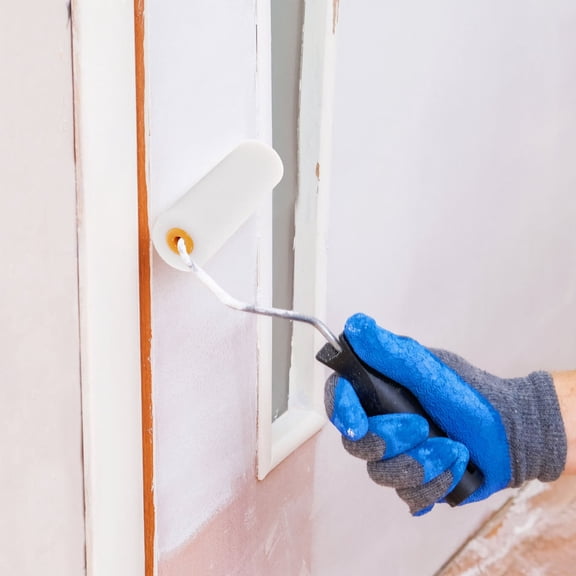 OUNONA 10Pcs Foam Paint Rollers for Painting Walls Cabinet Doors and Floors White 4 Inch