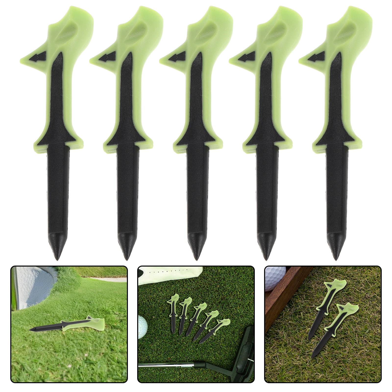 OUNONA 10- Plastic Golf Tees Aerodynamic Design for Outdoor and Winter Golf Practice Sessions