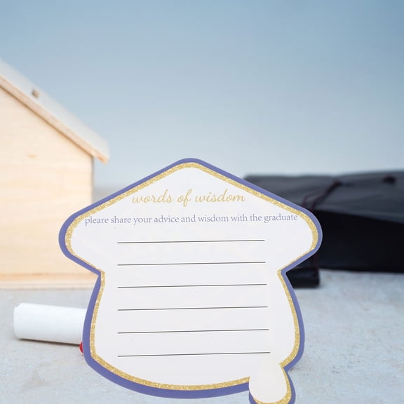 OUNONA 10Pcs Graduation Cap Paper Cards for Writing Messages and Birthday Party Invitations