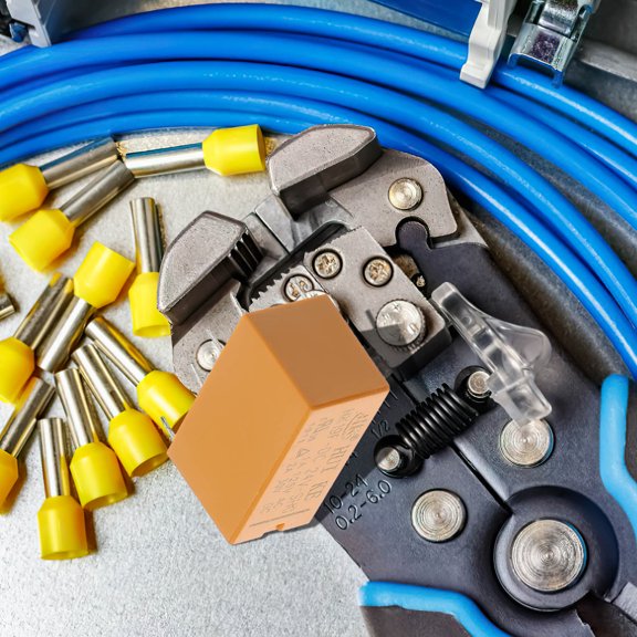 OUNONA 10Pcs Lightweight Orange 24V Electronic Power Relay 8 Pin Dpdt Latching Relay Module