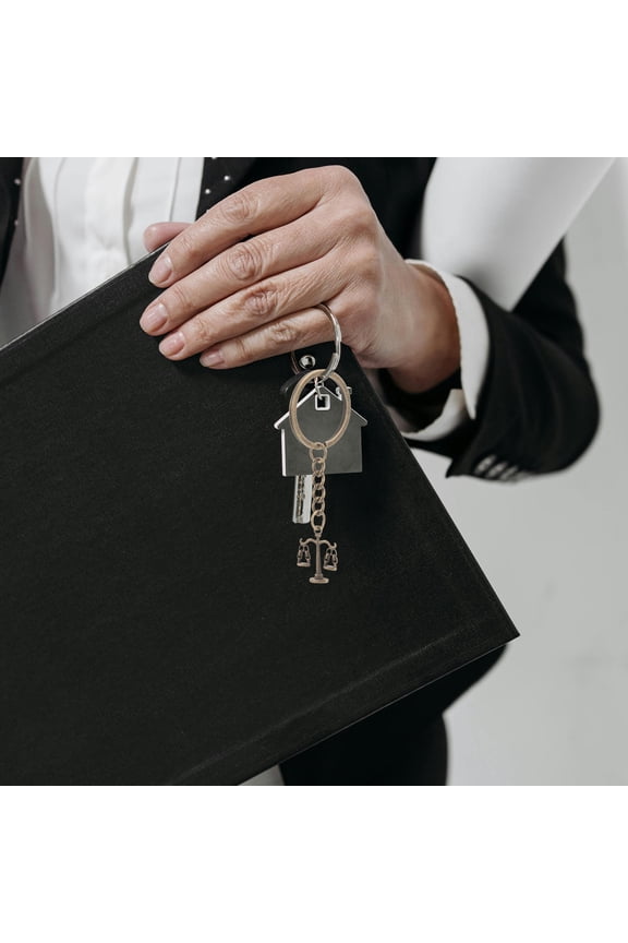10Pcs Metal Lawyer Keyring with Scale of Justice Pendant Durable Alloy Key Chain for Legal Professionals