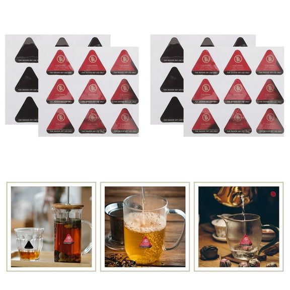 OUNONA 10Pcs Multi Purpose Caution Hot Stickers Color Change Decals for Equipment and Home Safety