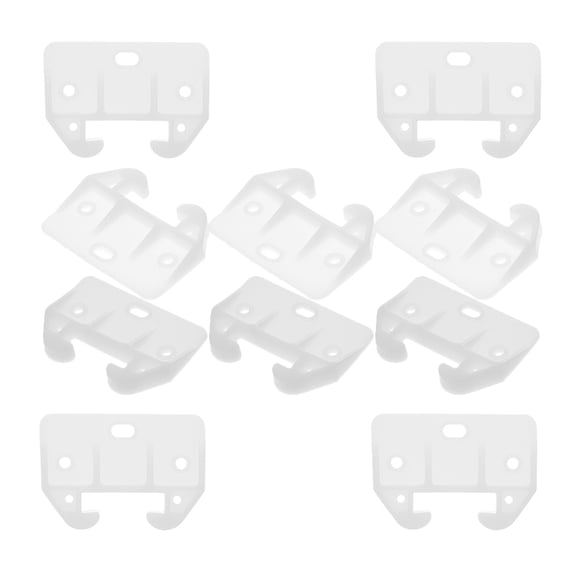 OUNONA 10Pcs White Plastic Drawer Stops Secure Replacement Parts for Furniture