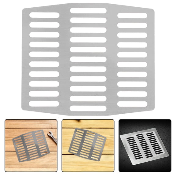 OUNONA 10Pcs Plated Silver Stainless Steel Wall Weep Hole Covers with Protective Brick Hole Screen