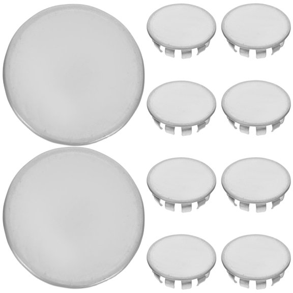 OUNONA 10Pcs Plated Silver Steel Electrical Knockout Closure Plug for Junction Box Safety