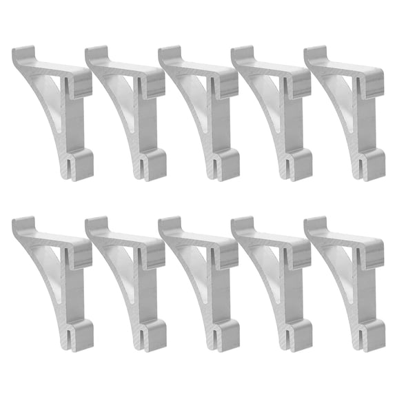 OUNONA 10Pcs Freezer Clamp Shelf Support Brackets Aluminum Cooler Shelf Clip Replacement