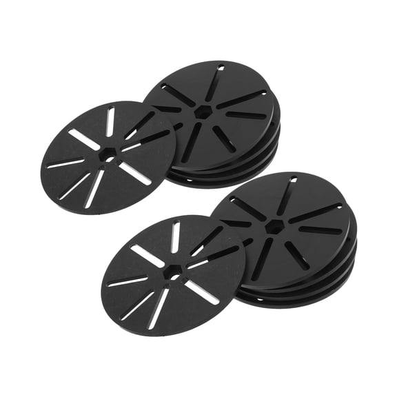 OUNONA 10 Pcs Security Camera Base Mount Plate, Black Plastic Flat Wall Bracket for Home CCTV Surveillance, Easy Installation