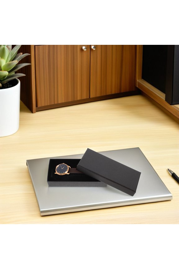 10Pcs Single Watch Display Case Black Rectangular Watch Holder for Personal and Business Use