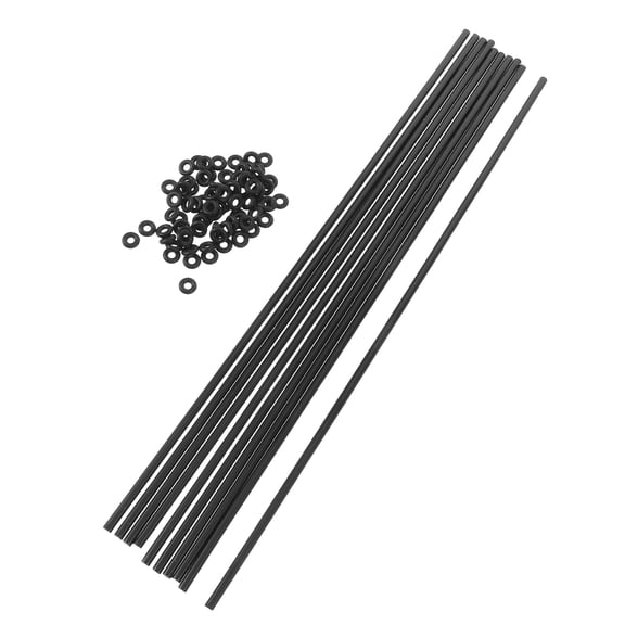 OUNONA Set of 10 Black Hydroponic Glass Vase Stands for Flower Propagation, Home and Office Desk Decoration