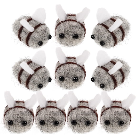 OUNONA 10Pcs Small Felt Bees for Scrapbooking and Handmade Decorations Easy to Attach with Thread Or Glue