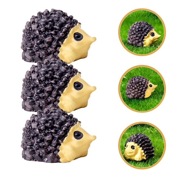 OUNONA 10Pcs Small Figurines Grey Resin Animal Miniatures for Balcony Decor