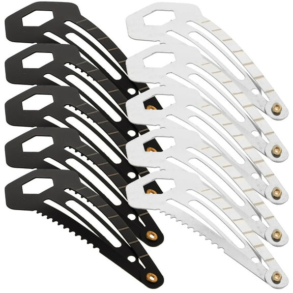 OUNONA 10-Pack Stainless Steel Multifunctional Hair Clips Assorted Colors for Styling, Decoration, and Outdoor Activities