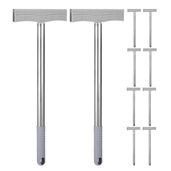 OUNONA 10Pcs Lightweight Metal Sign Stick with Double Sided Display and Detachable Pole