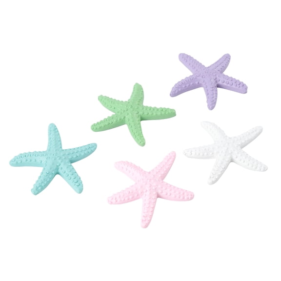 OUNONA Star-Shaped Resin Aquarium Decorations, Assorted Colors Fish Ornaments for Home and Office