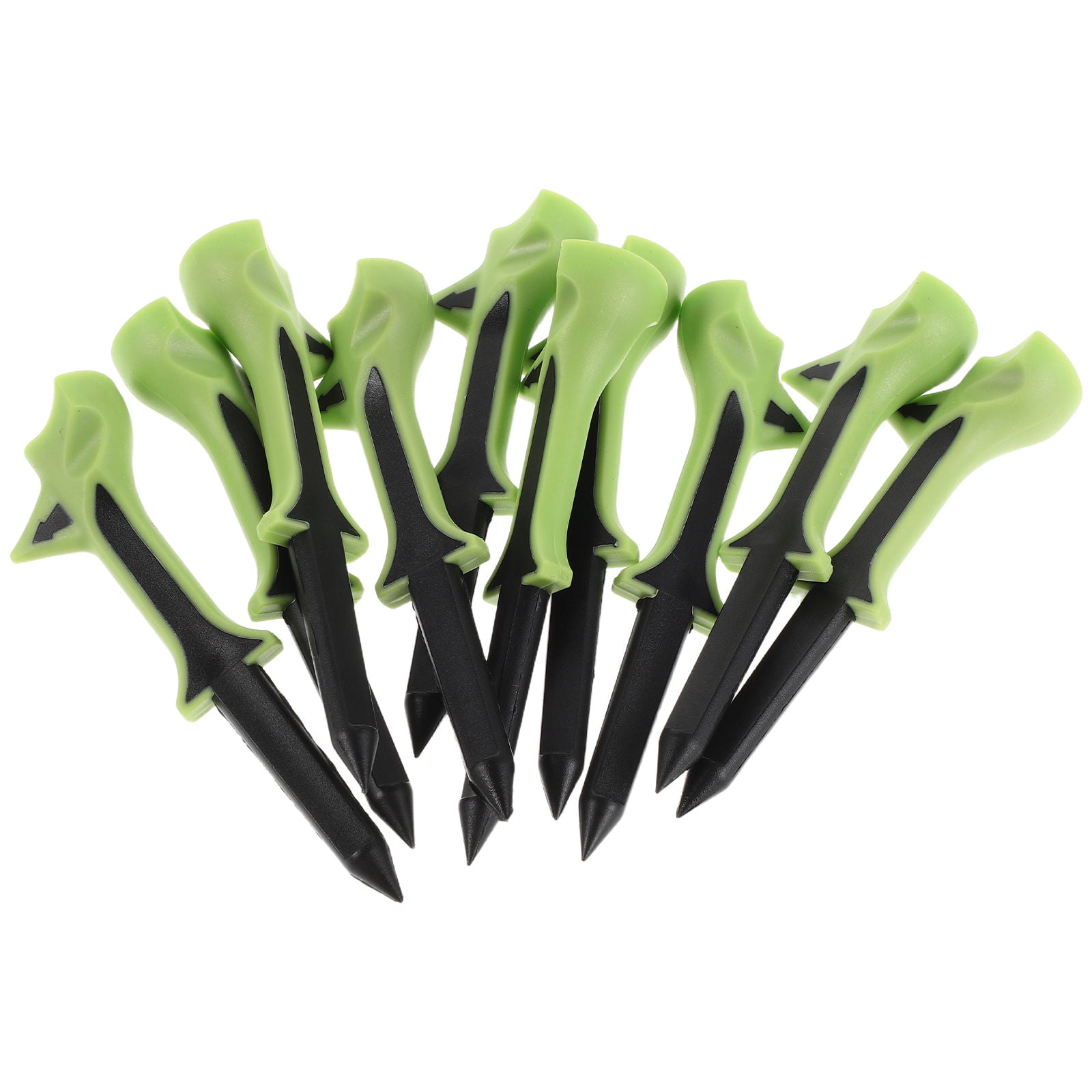 OUNONA 10- Plastic Golf Tees for Beginners, Outdoor Golf Practice Accessories for Training