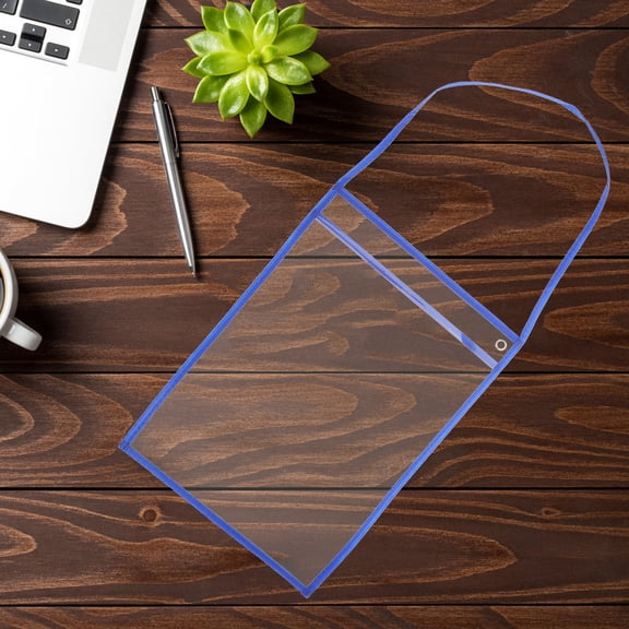 OUNONA 10Pcs Versatile Blue File Storage Bags with Clear Material and Dry Erase Feature