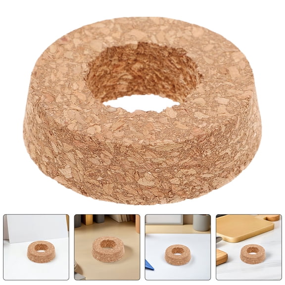 OUNONA 10Pcs Stylish Coffee Cork Stoppers for Vase Planters with Hole for Home Decor