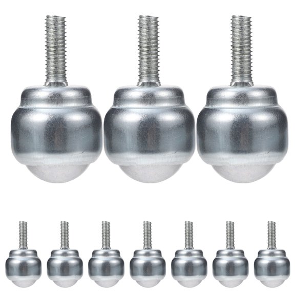 OUNONA 10Pcs Threaded Stem Metal Casters with 360 Degree Rotation for Workbench and Industrial Use