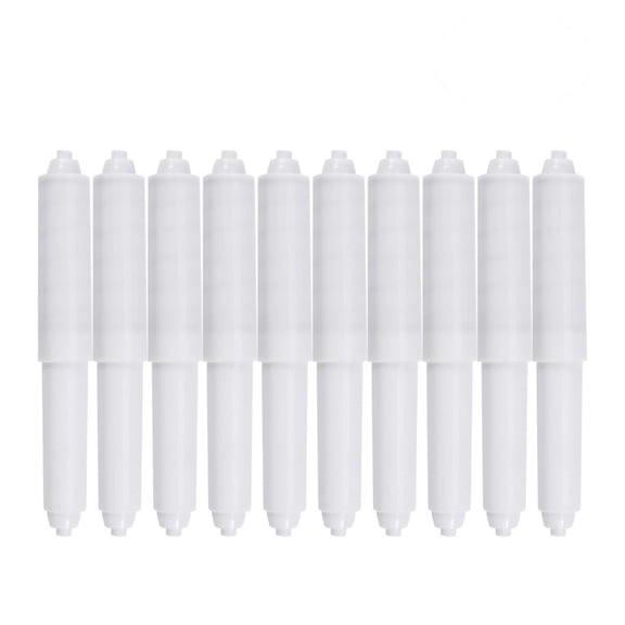 OUNONA 10Pcs Toilet Paper Roller Fit-All Style Plastic-Spring Loaded White Toilet Paper Roller Bathroom Paper Holder Replacement