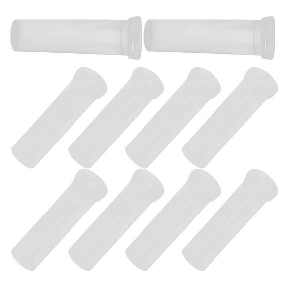 OUNONA 10Pcs Transparent Single Stem Flower Water Tubes with Caps for Extended Freshness and Easy Use