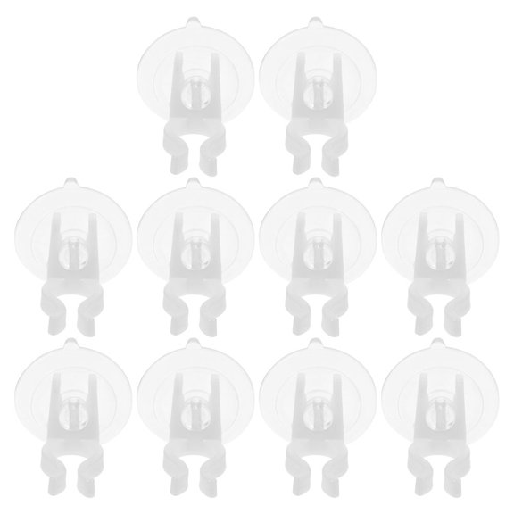 OUNONA 10Pcs Transparent Suction Cup Candle Holders for Windows with Long Rod for Secure LED Candle Mounting