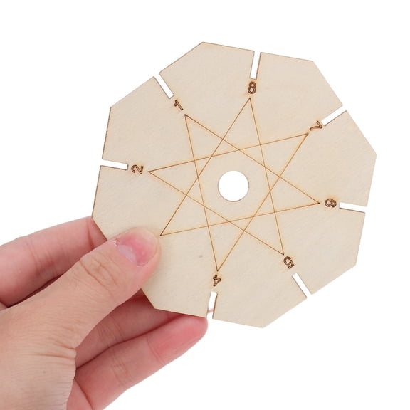 OUNONA 10Pcs Wood Friendship Bracelet Weaving Disc for Hand Rope Braiding and String Art