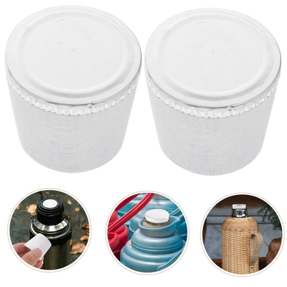 OUNONA 10Pcs Wooden Cork Plugs For Hot Water Bottles Soft Cork Stoppers With Fabric Cover For Tea Bottles Bottle Stoppers Bottle Lid Cap Stopper 4cm