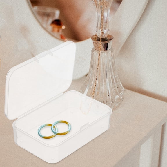 OUNONA 10Set Small Clear Storage Bins Plastic Item Storage for Professionals