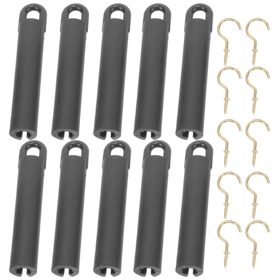 OUNONA 10Sets Black Billiard Hangers for Pool Cues in Billiard Room
