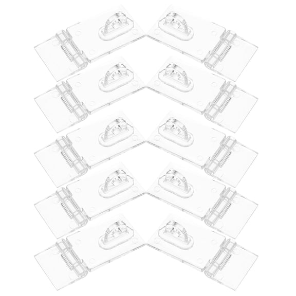 OUNONA 10Sets Clear Acrylic Hinge Latch Buckle for Cabinet Drawer Easy Secure Fastening