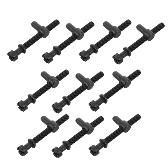 OUNONA 10Sets Chainsaw Chain Tensioner Adjusting Screws Black Metal Replacement for Precise Adjustment