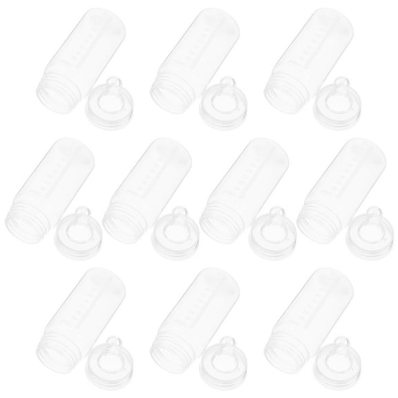 OUNONA 10pcs 100ml Disposable Baby Bottles With Scale For Newborns Feeding Clear Milk Bottle Ideal For Travel Breastmilk Storage And Feeding