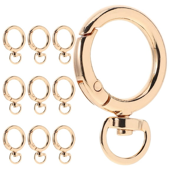 OUNONA 10pcs Alloy Key Ring Keychain Clips Sturdy Key Hooks Versatile and Convenient Key Ring Clasps for for Everyday Use Home Office and Travel