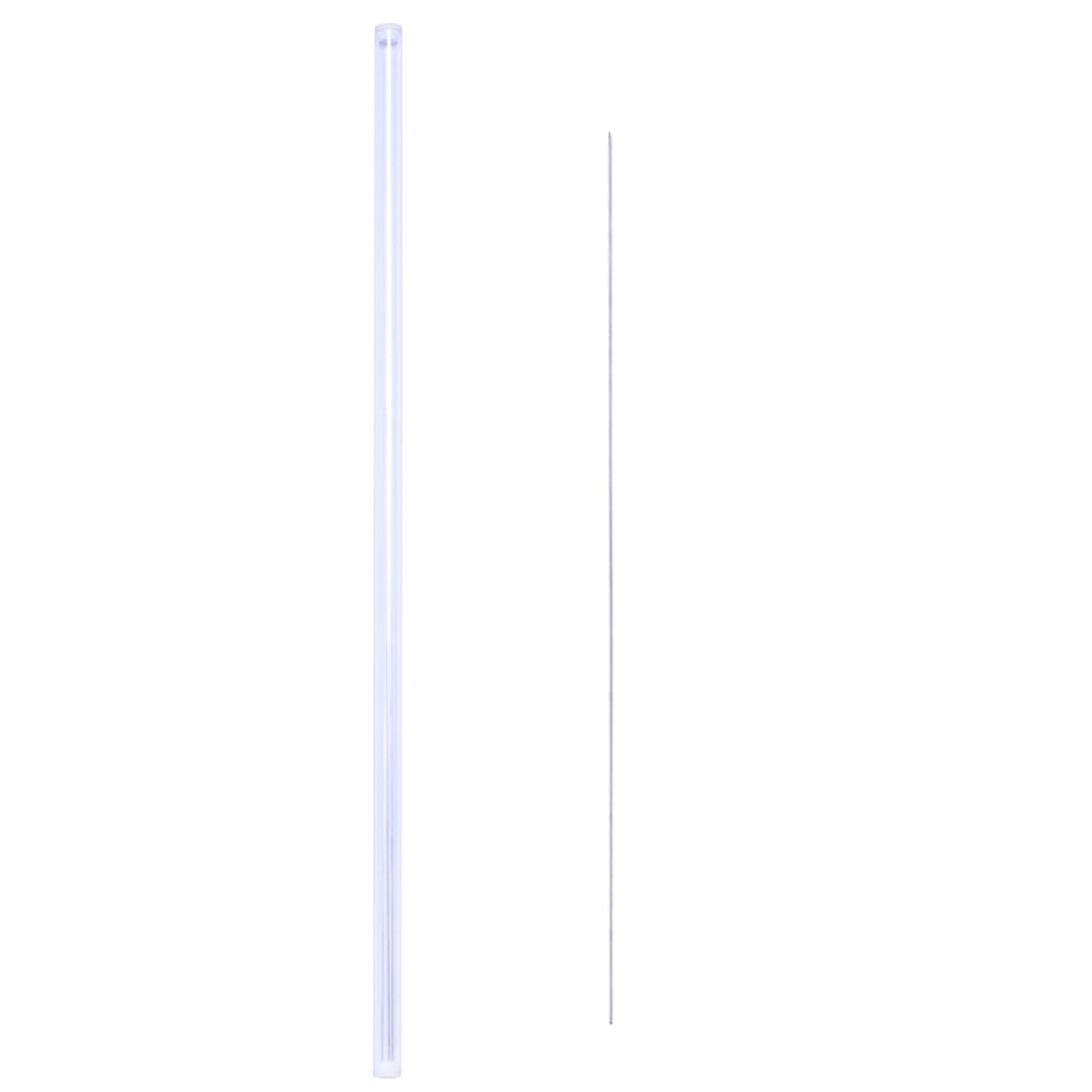 OUNONA 10pcs Beading Needles DIY Yarn Knitting Needles Sewing Needles with A Storage Barrel(355mm)