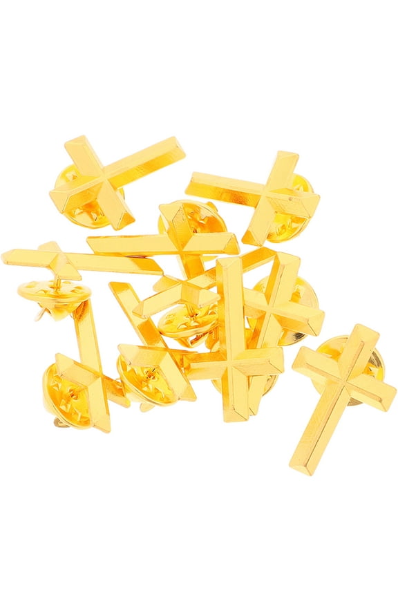10pcs Unique Lapel Pin Brooch Pin Cross Shape Brooch Pin for Women and Men Decorative Pin Accessories DIY Jewelry for Party and Wedding Dress