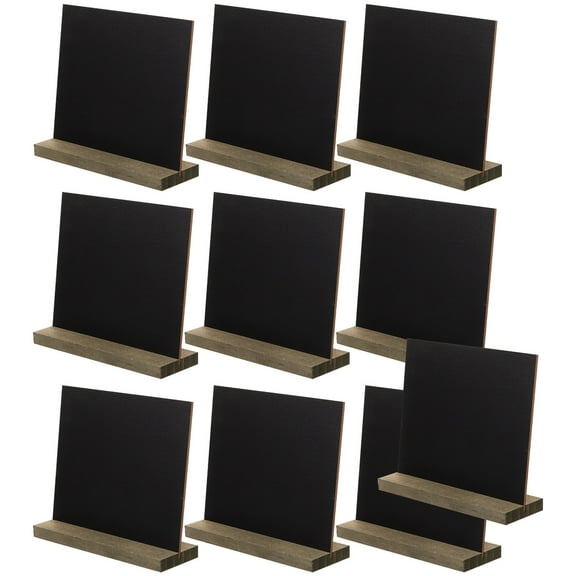 OUNONA 10pcs DIY Mini Blackboards Wooden Chalkboards DIY Memo Boards Room Ornaments for Home School