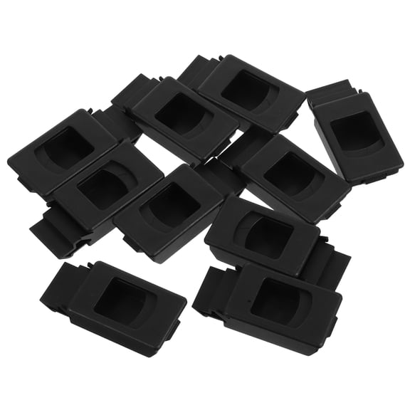 OUNONA 10-Pack Black ABS Drawer Latches Push Lock Mechanism for Furniture, Cabinets, and Commercial Use
